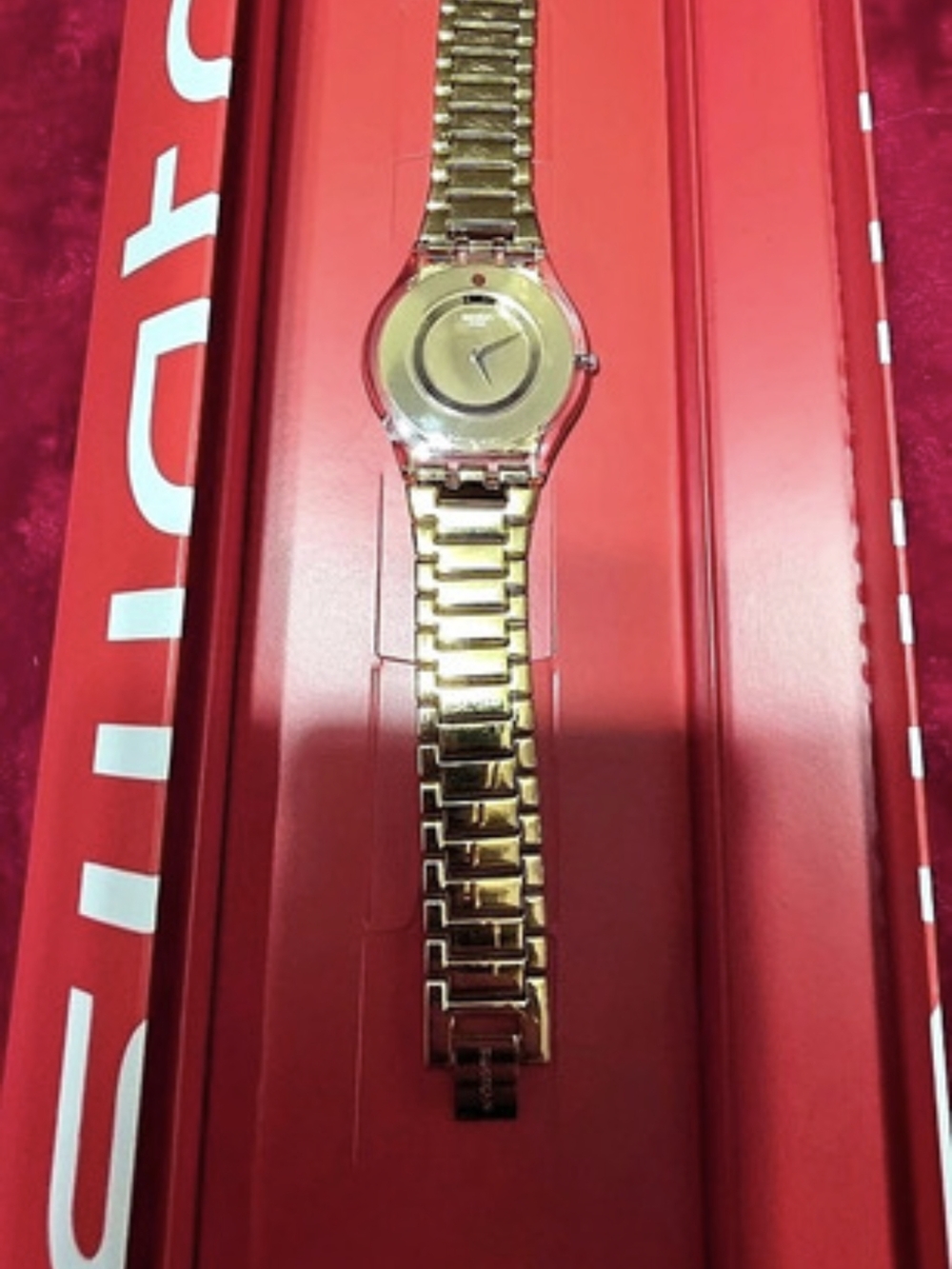 Working Swatch Gold-Tone Watch